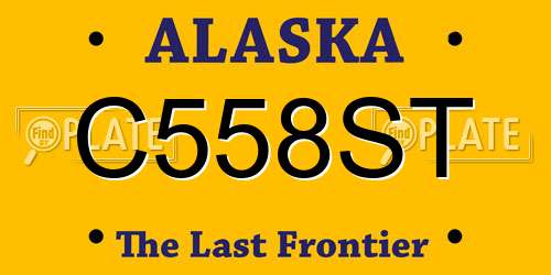 C558ST Alaska License Plate