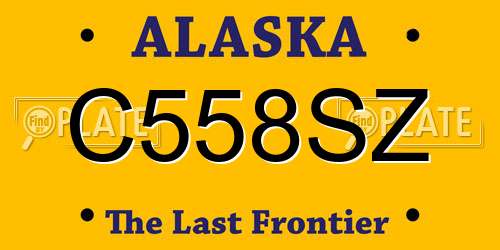 C558SZ Alaska License Plate