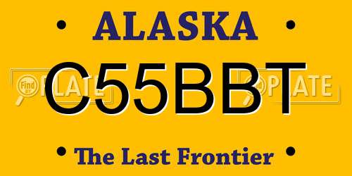 C55BBT Alaska License Plate