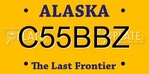 C55BBZ Alaska License Plate
