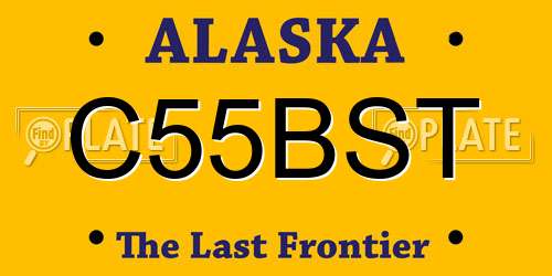 C55BST Alaska License Plate