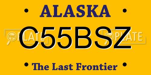 C55BSZ Alaska License Plate