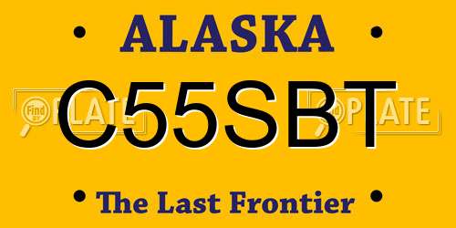 C55SBT Alaska License Plate