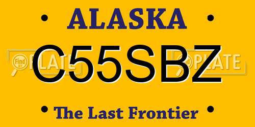 C55SBZ Alaska License Plate