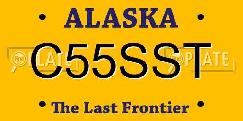 C55SST Alaska License Plate