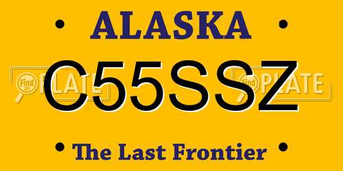 C55SSZ Alaska License Plate