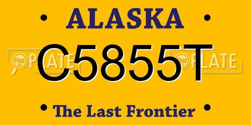 C5855T Alaska License Plate