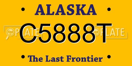 C5888T Alaska License Plate