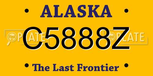 C5888Z Alaska License Plate