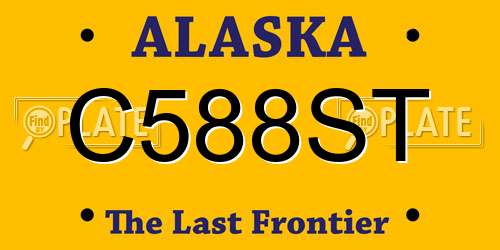 C588ST Alaska License Plate