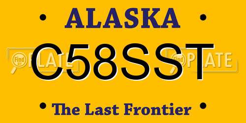 C58SST Alaska License Plate