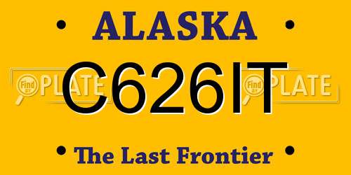C626IT Alaska License Plate