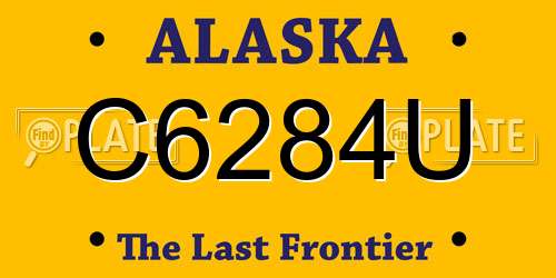 C6284U Alaska License Plate