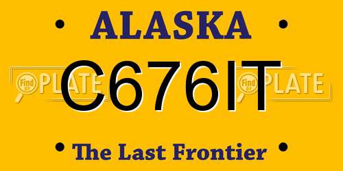 C676IT Alaska License Plate