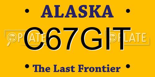 C67GIT Alaska License Plate