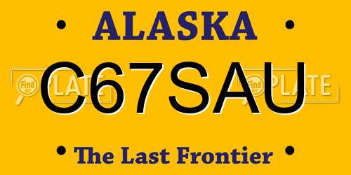 C67SAU Alaska License Plate