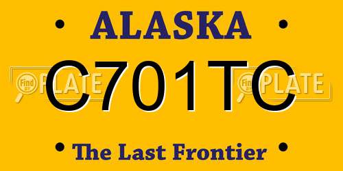 C701TC Alaska License Plate
