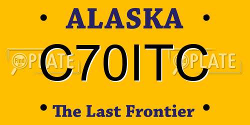 C70ITC Alaska License Plate