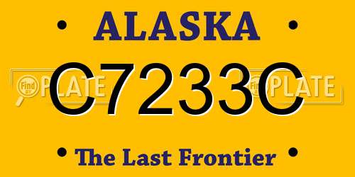 C7233C Alaska License Plate