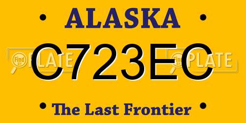 C723EC Alaska License Plate