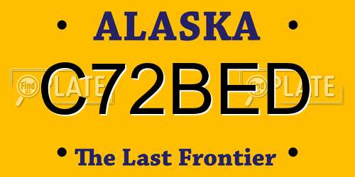 C72BED Alaska License Plate