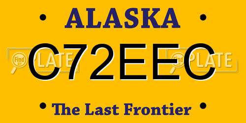 C72EEC Alaska License Plate