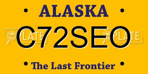 C72SEO Alaska License Plate