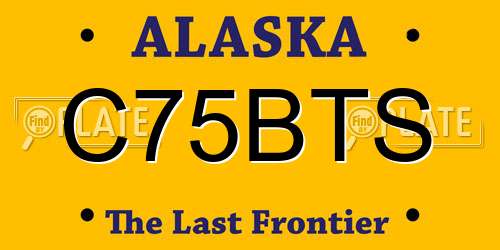C75BTS Alaska License Plate