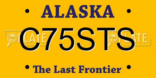 C75STS Alaska License Plate
