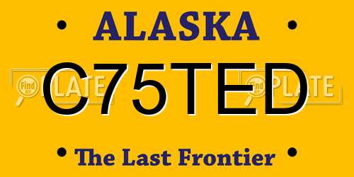 C75TED Alaska License Plate