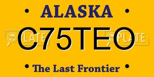 C75TEO Alaska License Plate