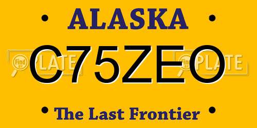 C75ZEO Alaska License Plate