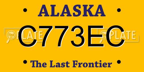 C773EC Alaska License Plate