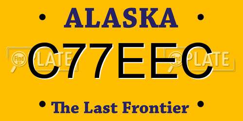 C77EEC Alaska License Plate