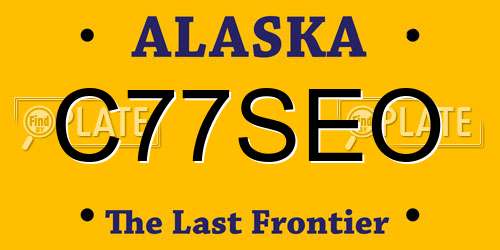 C77SEO Alaska License Plate