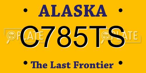 C785TS Alaska License Plate