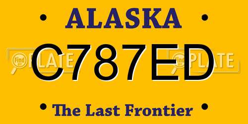 C787ED Alaska License Plate