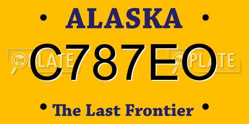 C787EO Alaska License Plate