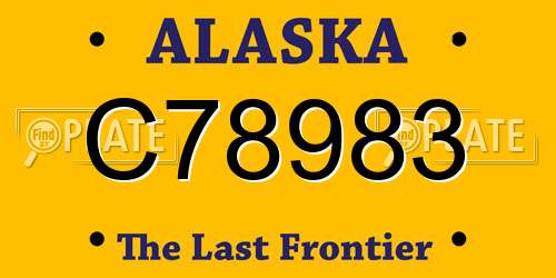 C78983 Alaska License Plate