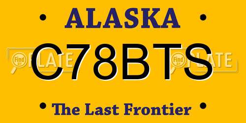 C78BTS Alaska License Plate