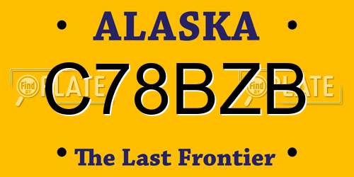 C78BZB Alaska License Plate