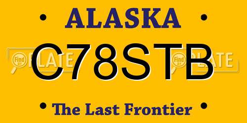 C78STB Alaska License Plate
