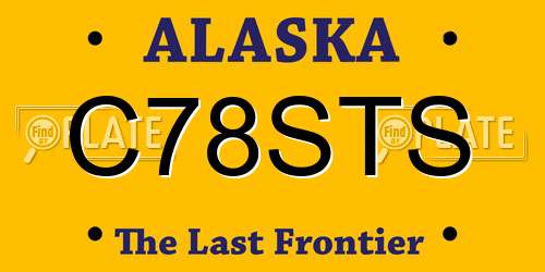 C78STS Alaska License Plate