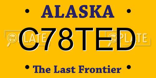 C78TED Alaska License Plate