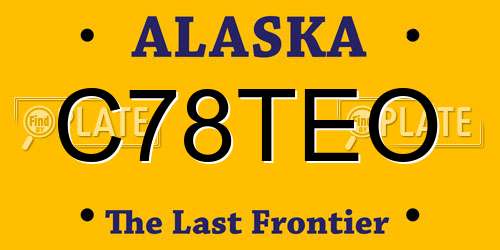 C78TEO Alaska License Plate