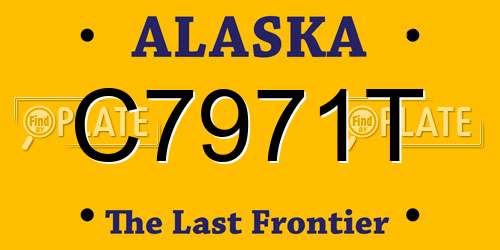 C7971T Alaska License Plate