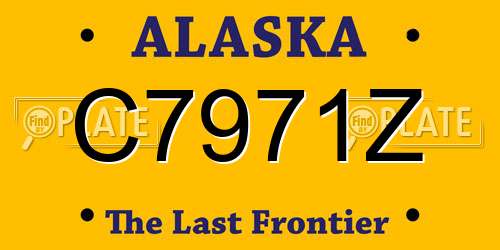 C7971Z Alaska License Plate