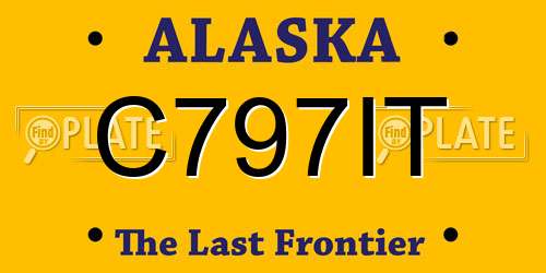 C797IT Alaska License Plate