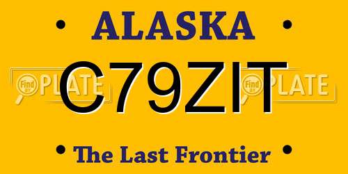 C79ZIT Alaska License Plate