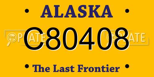 C80408 Alaska License Plate